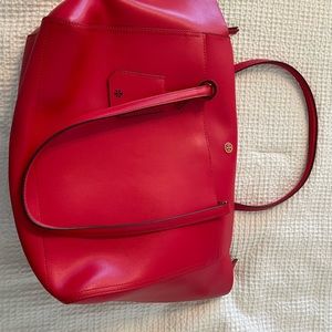 Tory Burch Red Work Laptop tote